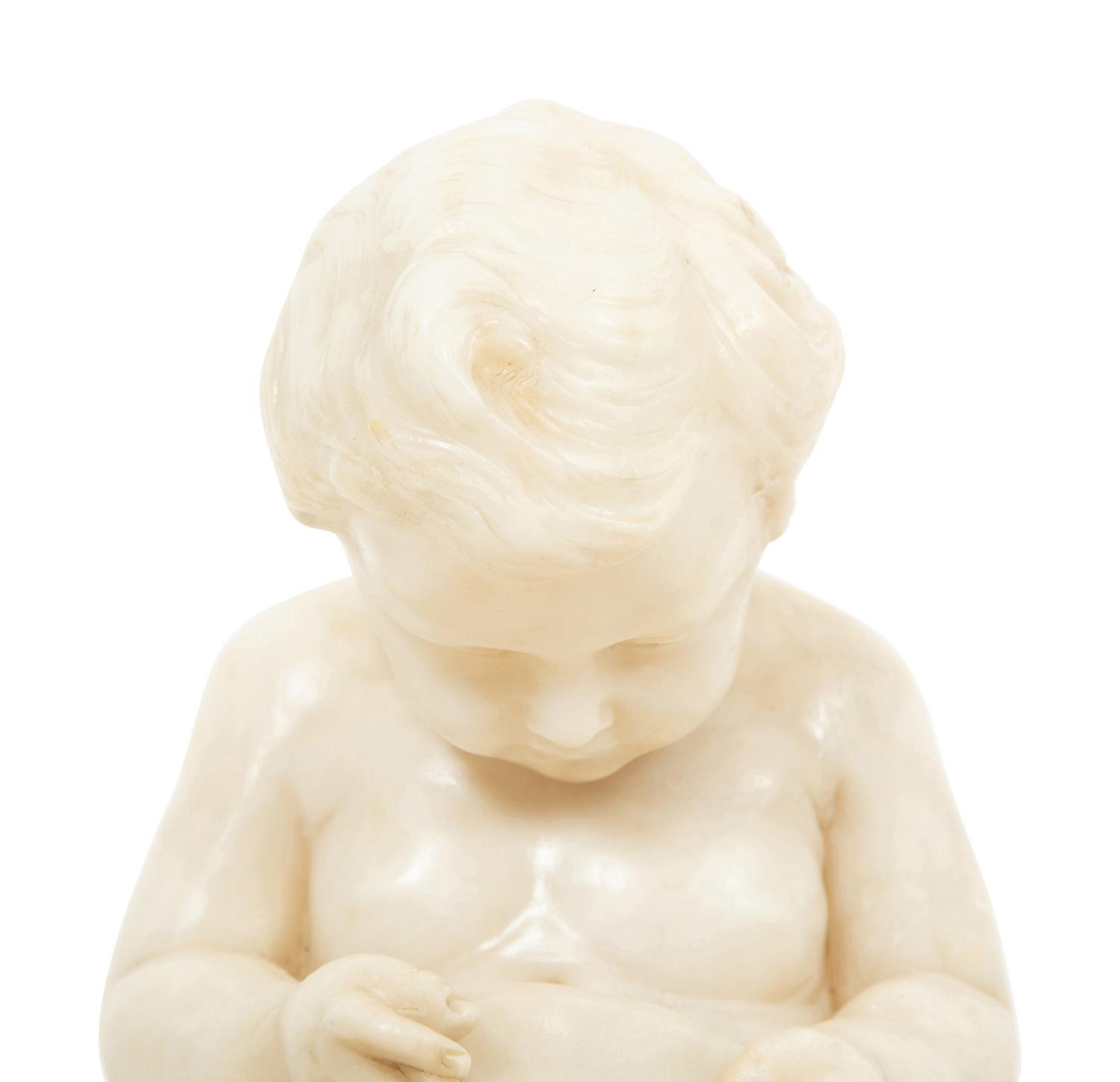 A Continental Alabaster Figure of a Child