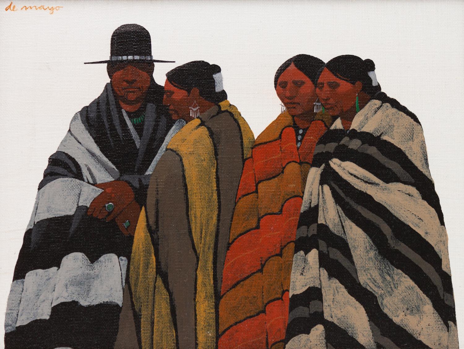Untitled (Four Striped Blankets)