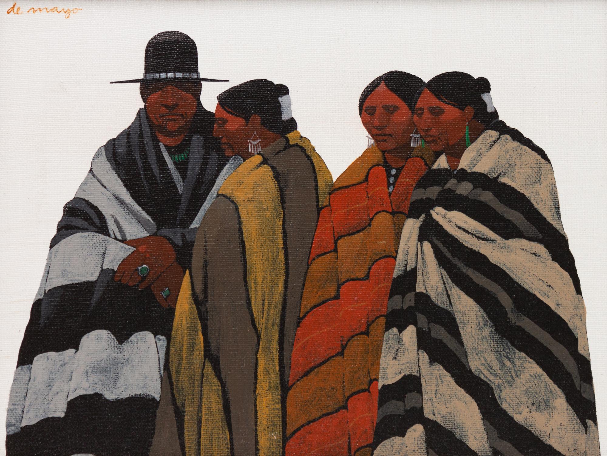 Untitled (Four Striped Blankets)