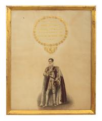 A Pair of Framed George IV Coronation Book Plates