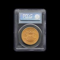 An 1865-S Liberty Head $20 Gold Coin [PCGS MS65]