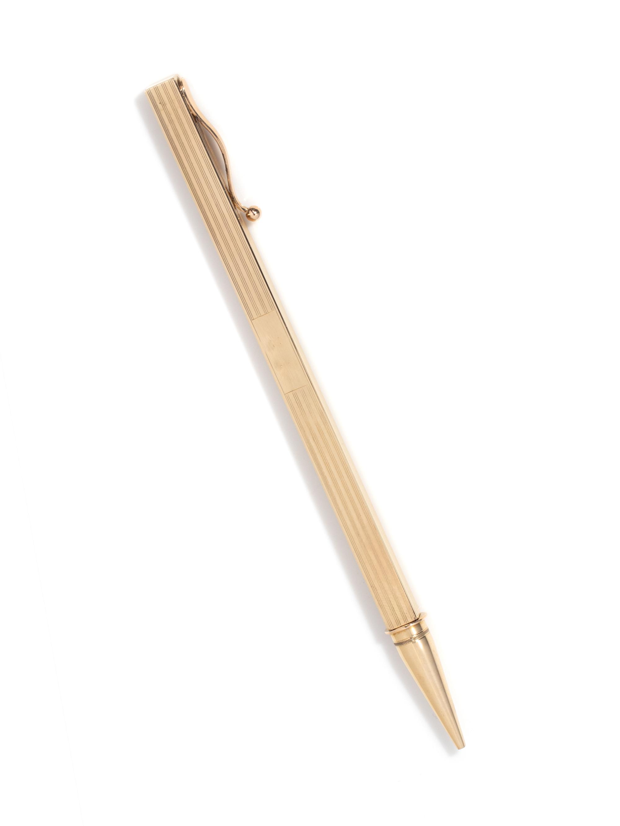 TIFFANY & CO., YELLOW GOLD MECHANICAL PENCIL RULER
