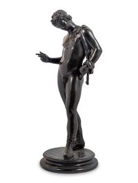 A Continental Bronzed Composition Figure of Narcissus
