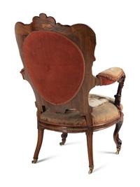 A Pair of Rococo Revival Carved Rosewood Armchairs