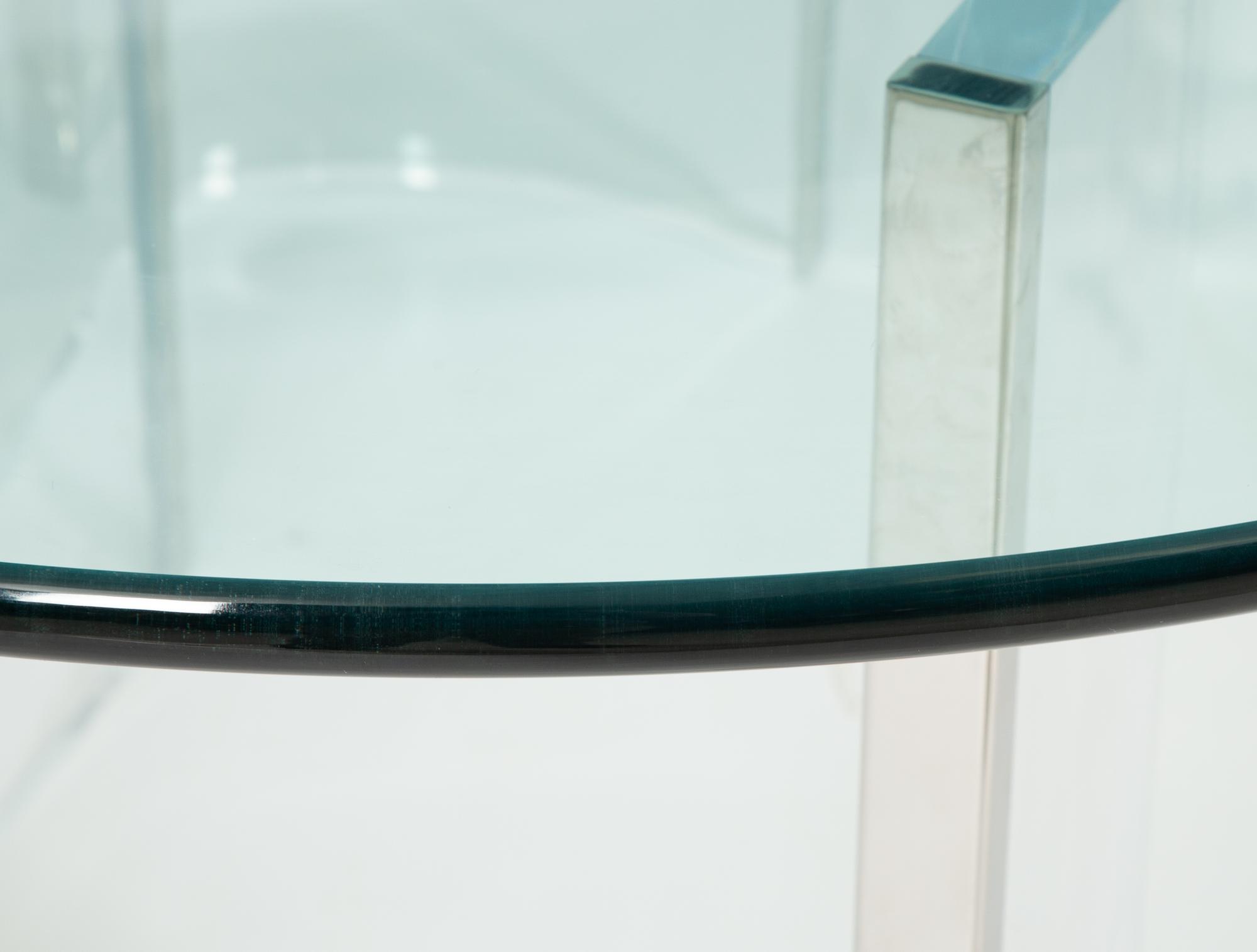 A Contemporary Acrylic and Glass Dining Table
