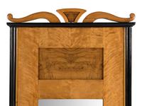 A Biedermeier Part Ebonized Fruitwood Mirror