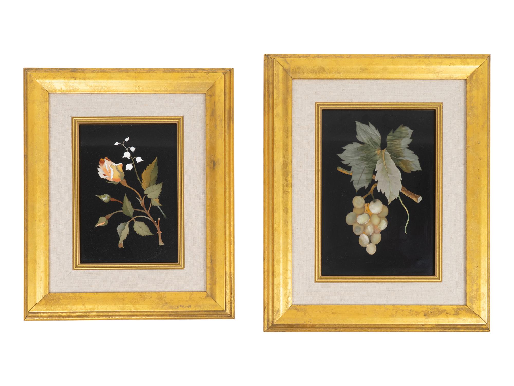 Two Italian Pietra Dura Plaques — 20TH CENTURY