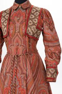 Paisley Shawl House Dress with Watteau Pleat, c.1890