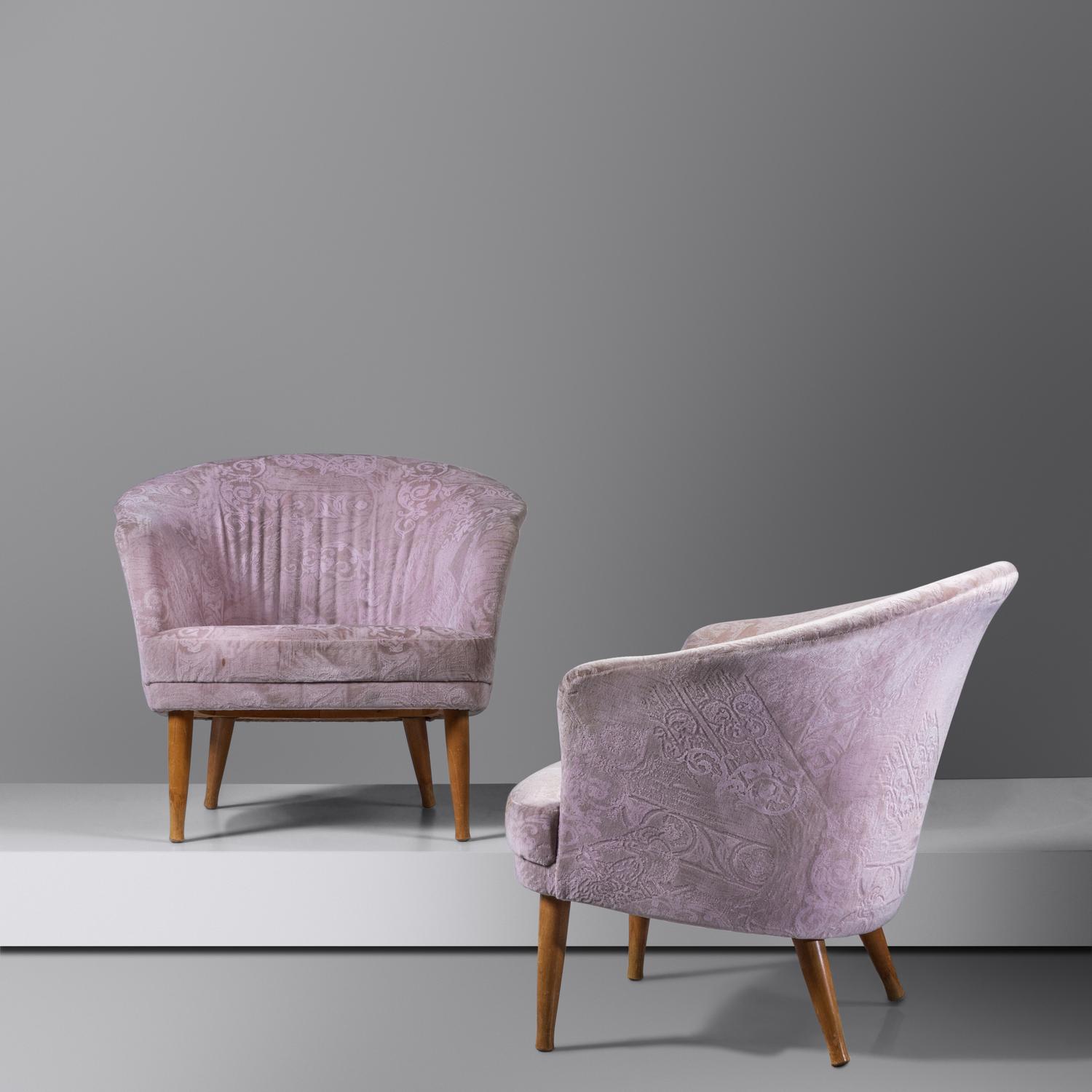 Pair of Lounge Chairs from the Triva Series, c. 1960 Nordiska Kompaniet, Sweden
