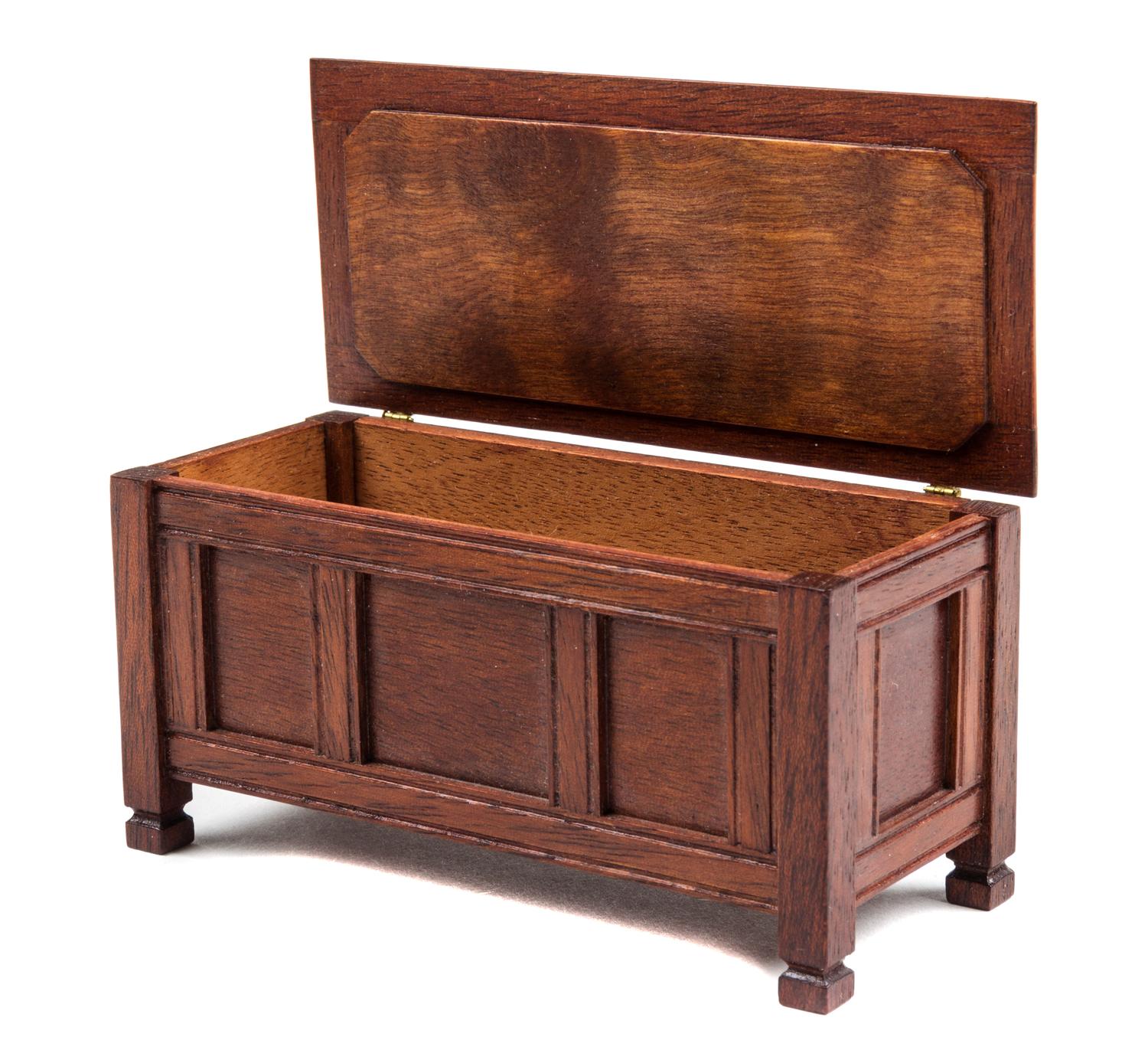 An English Style Blanket Chest Height 1 7/8 x width 4 x depth 1 3/4 inches. — B. Norbury, 1987