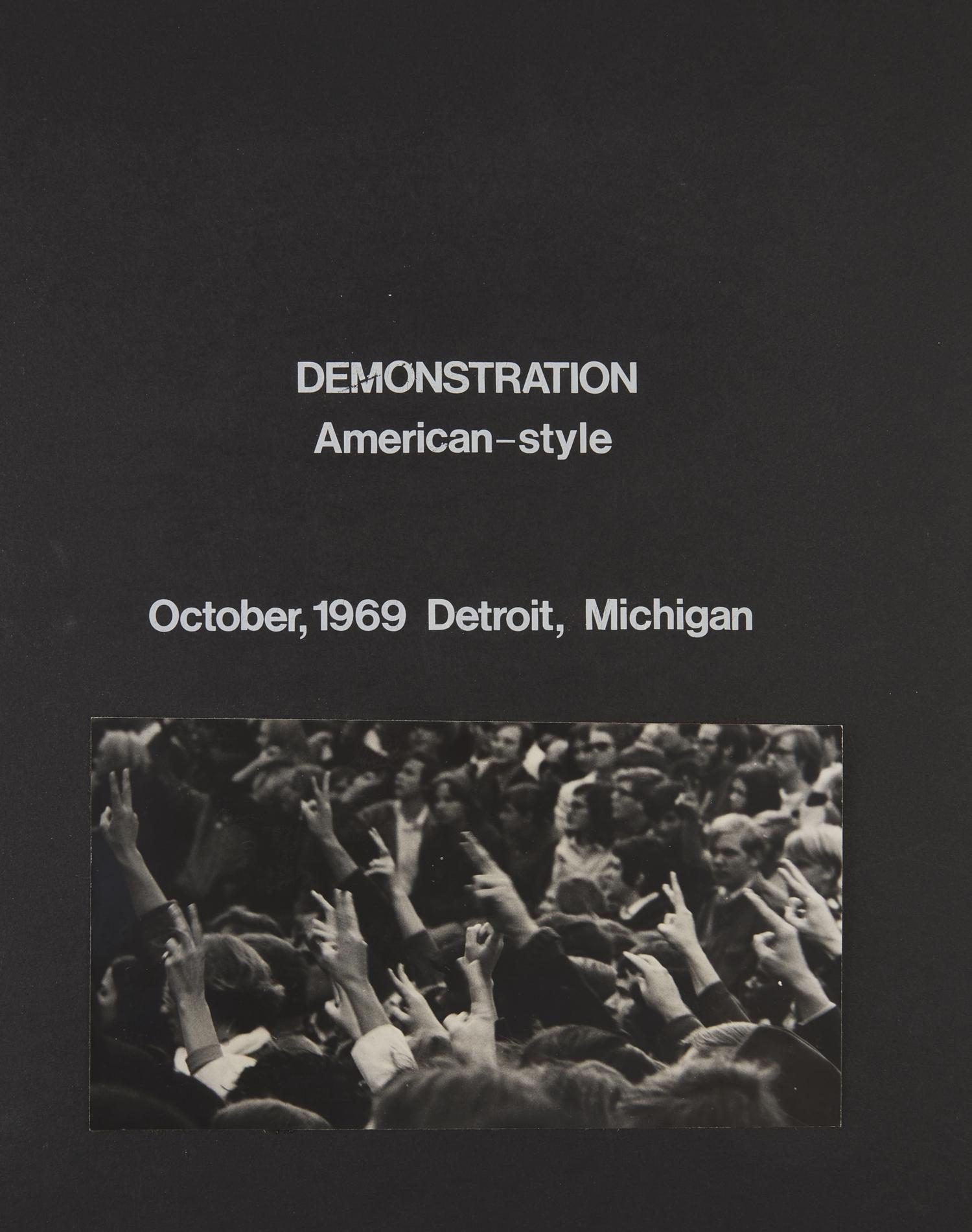 [Counterculture] Demonstration American-style October, 1969 Detroit, Michigan