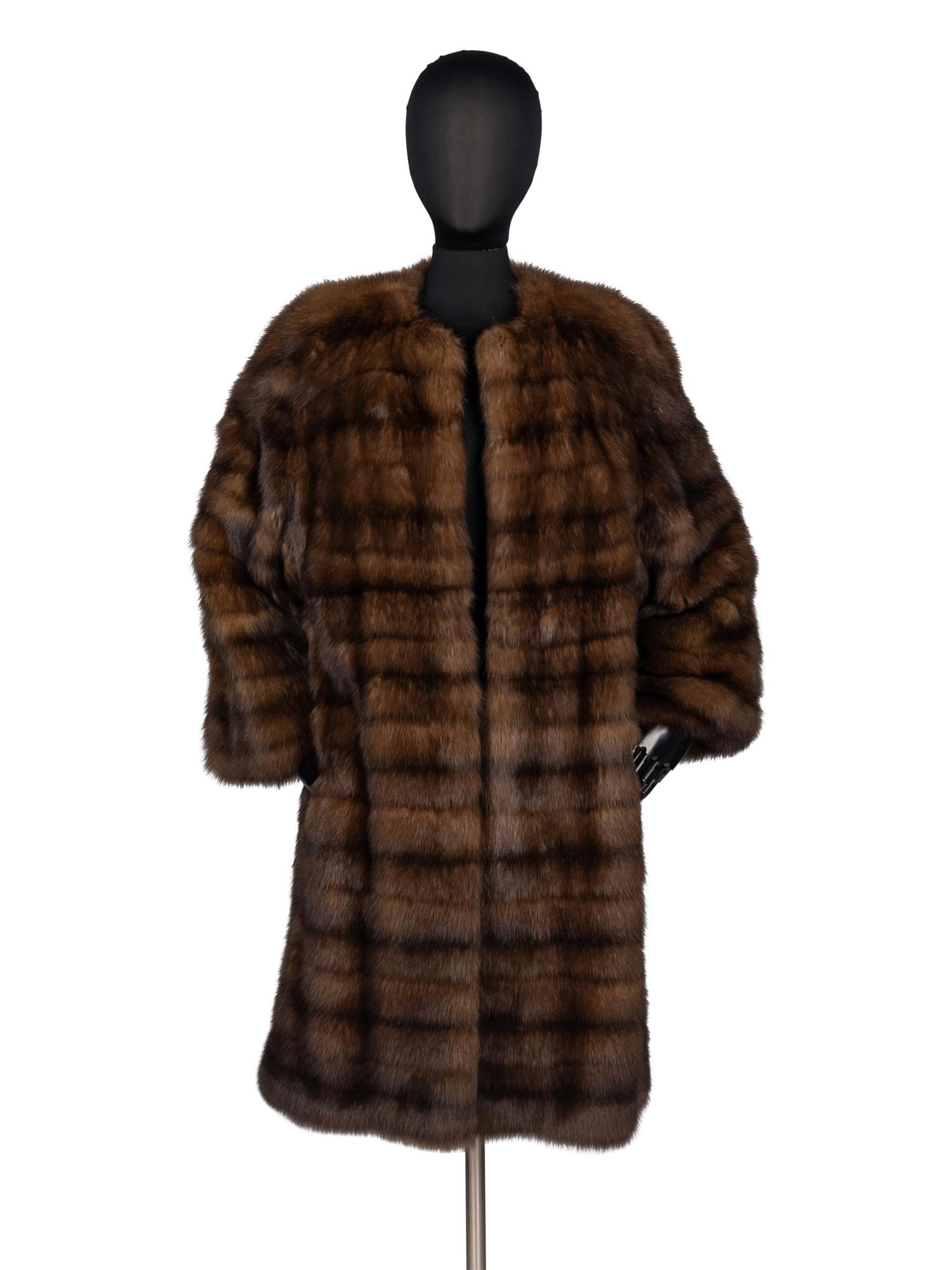 J. Mendel Barguzinsky Russian Sable Fur Coat With Belt