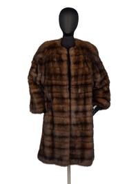 J. Mendel Barguzinsky Russian Sable Fur Coat With Belt