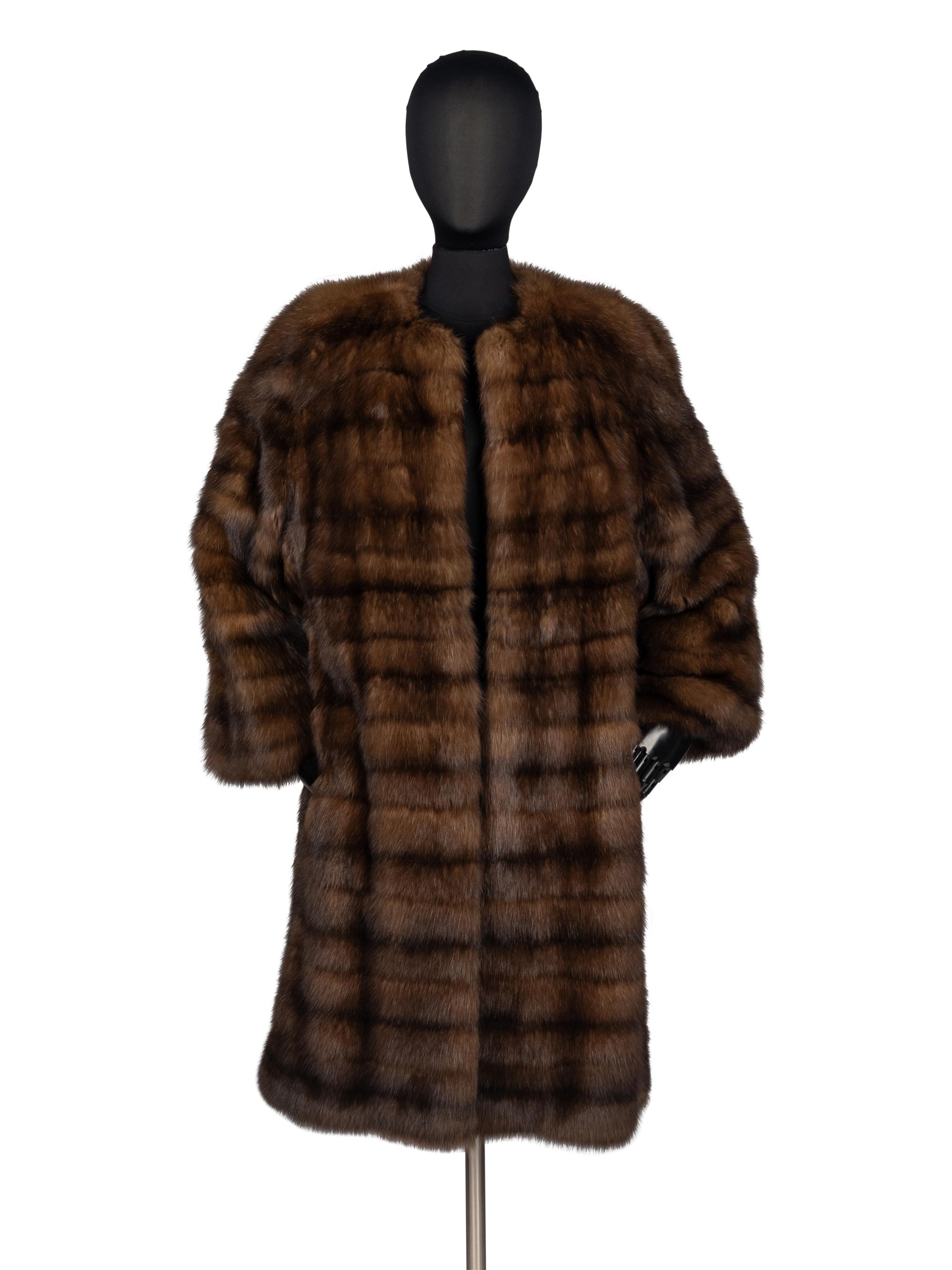 J. Mendel Barguzinsky Russian Sable Fur Coat With Belt