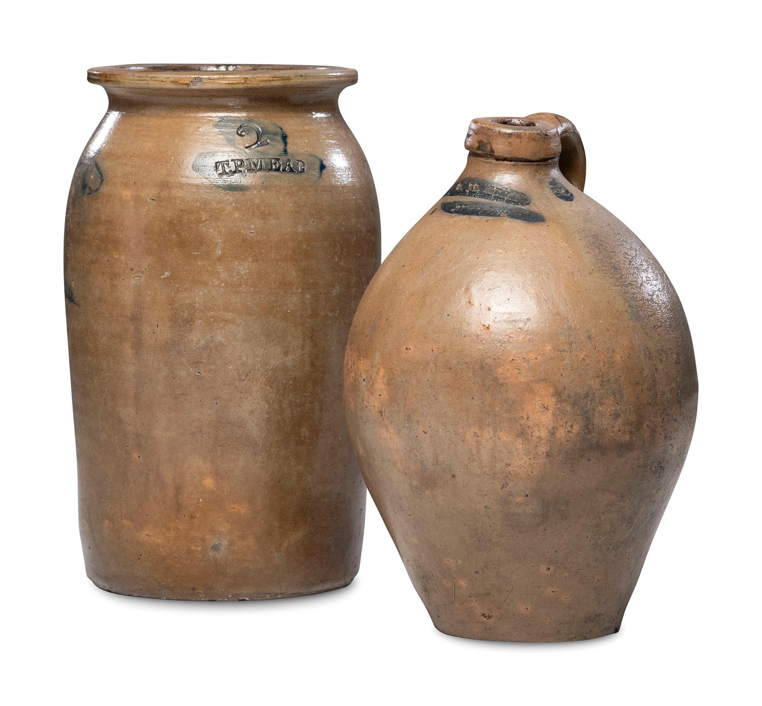 Two Mead Family Stoneware Vessels