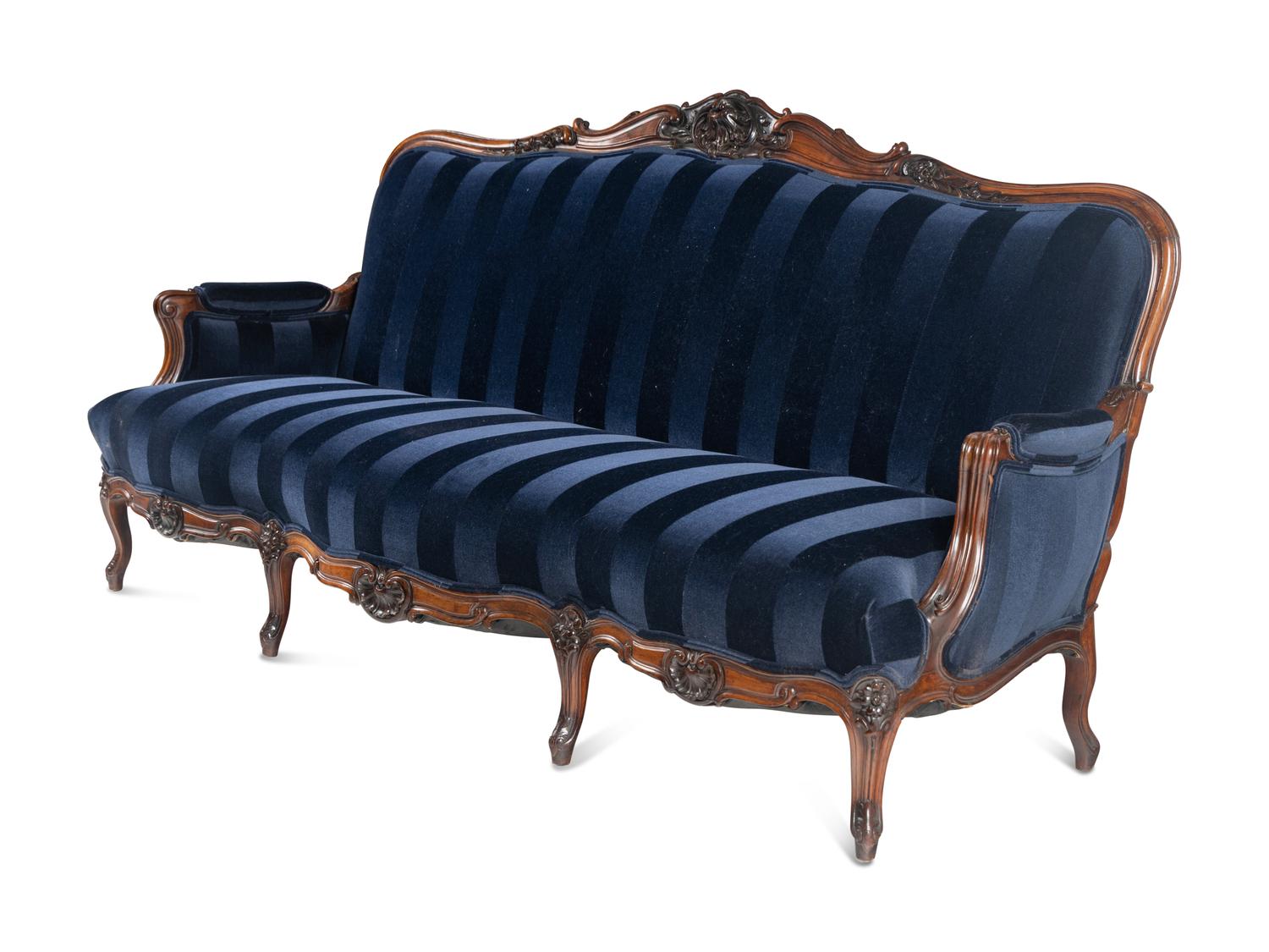 A Louis XV Style Rosewood Sofa