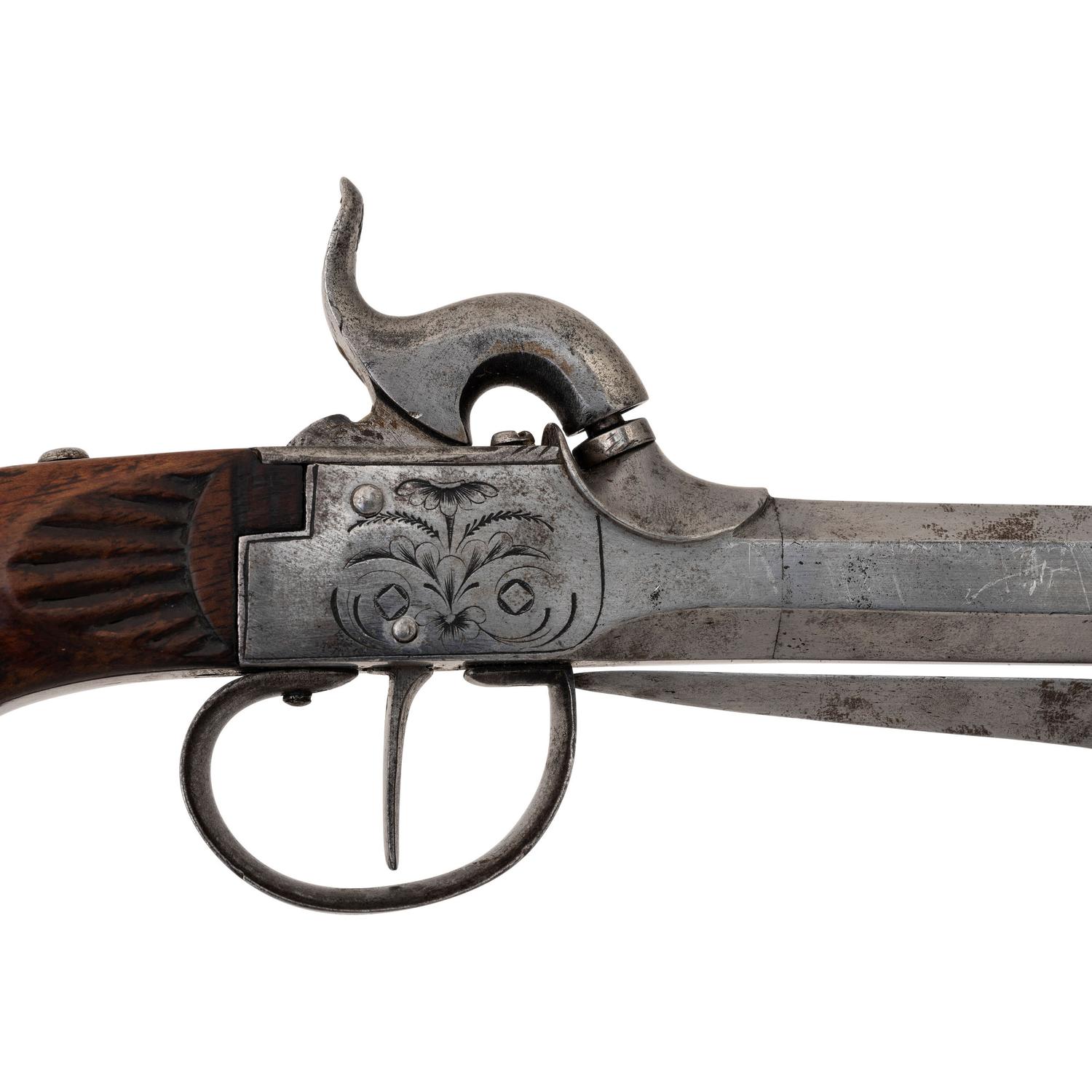 Pair of Belgian Snap Bayonet Pistols