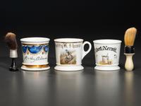 Three Porcelain Occupational Shaving Mugs