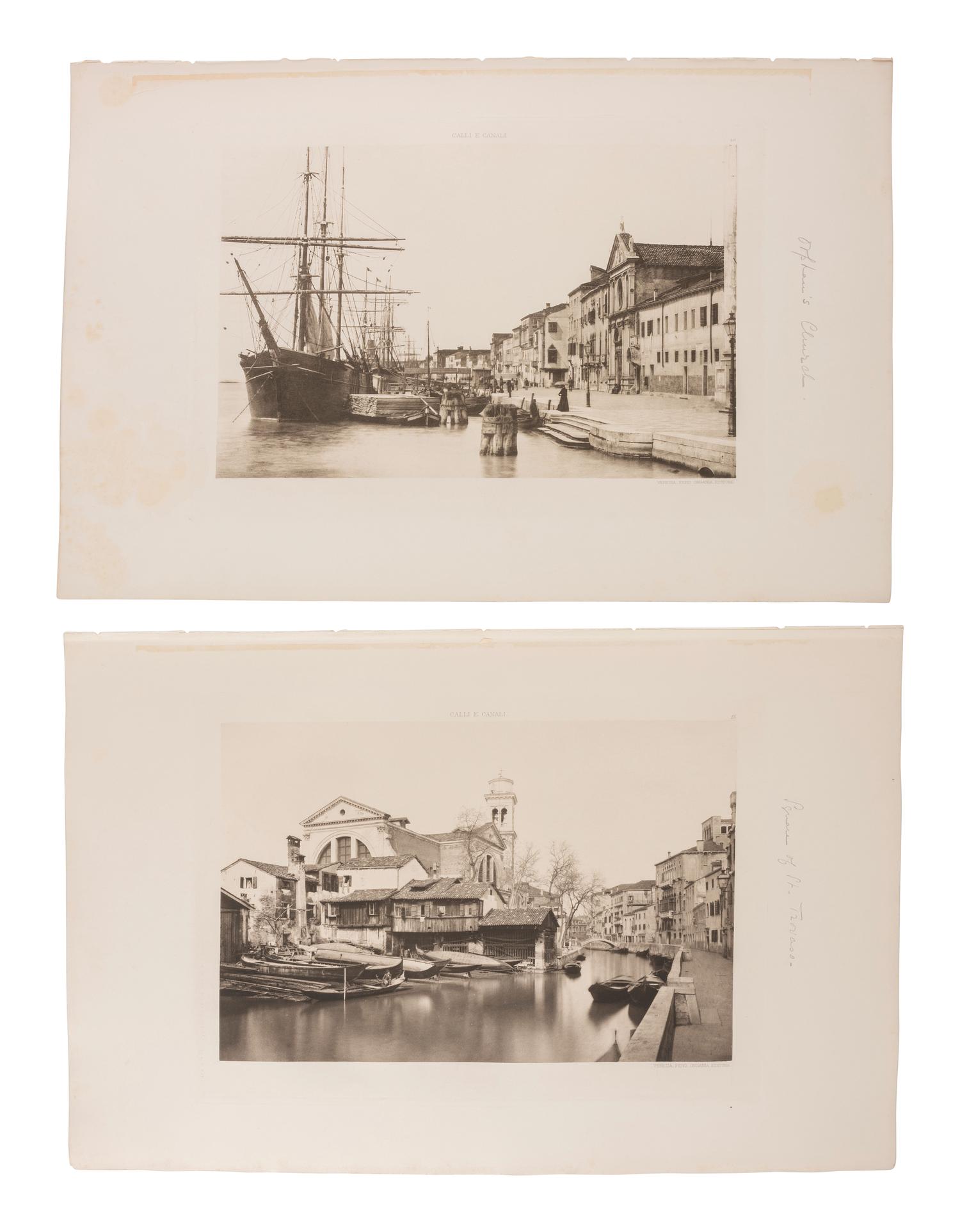 [EARLY PHOTOGRAPHY]. 25 images of Venice and Milan, including works by Ongania and Naya.