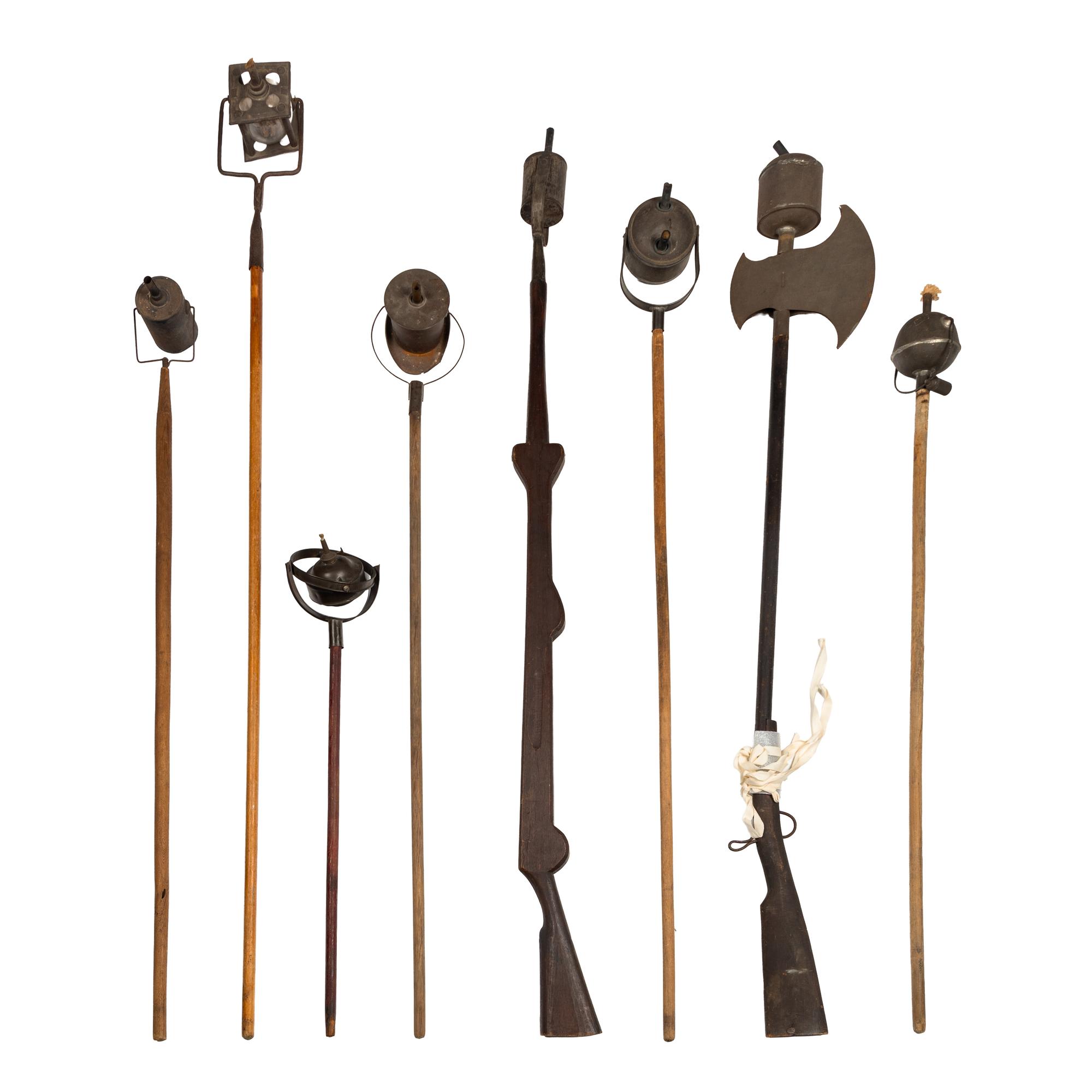 [PRESIDENTIAL CAMPAIGNS]. A group of 10 torches, ca 1860-1888, comprising: