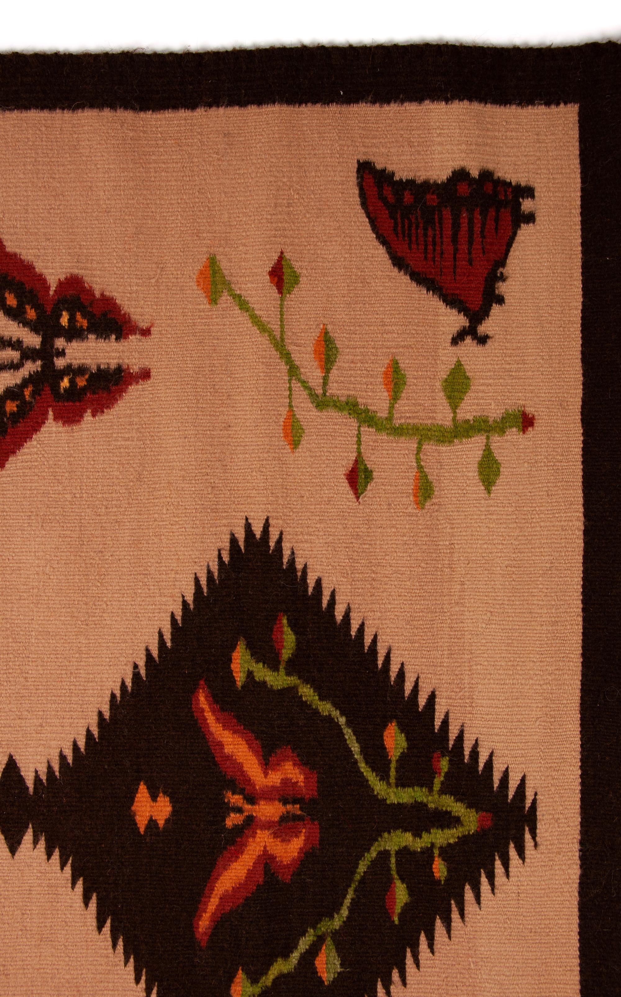 Pictorial Butterfly Weaving / Rug