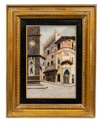 An Italian Pietra Dura Plaque 11 3/8 x 8 3/8 inches. — EARLY 20TH CENTURY