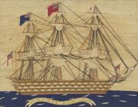 Two Sailor-Made Woolwork Pictures, England, 19th Century