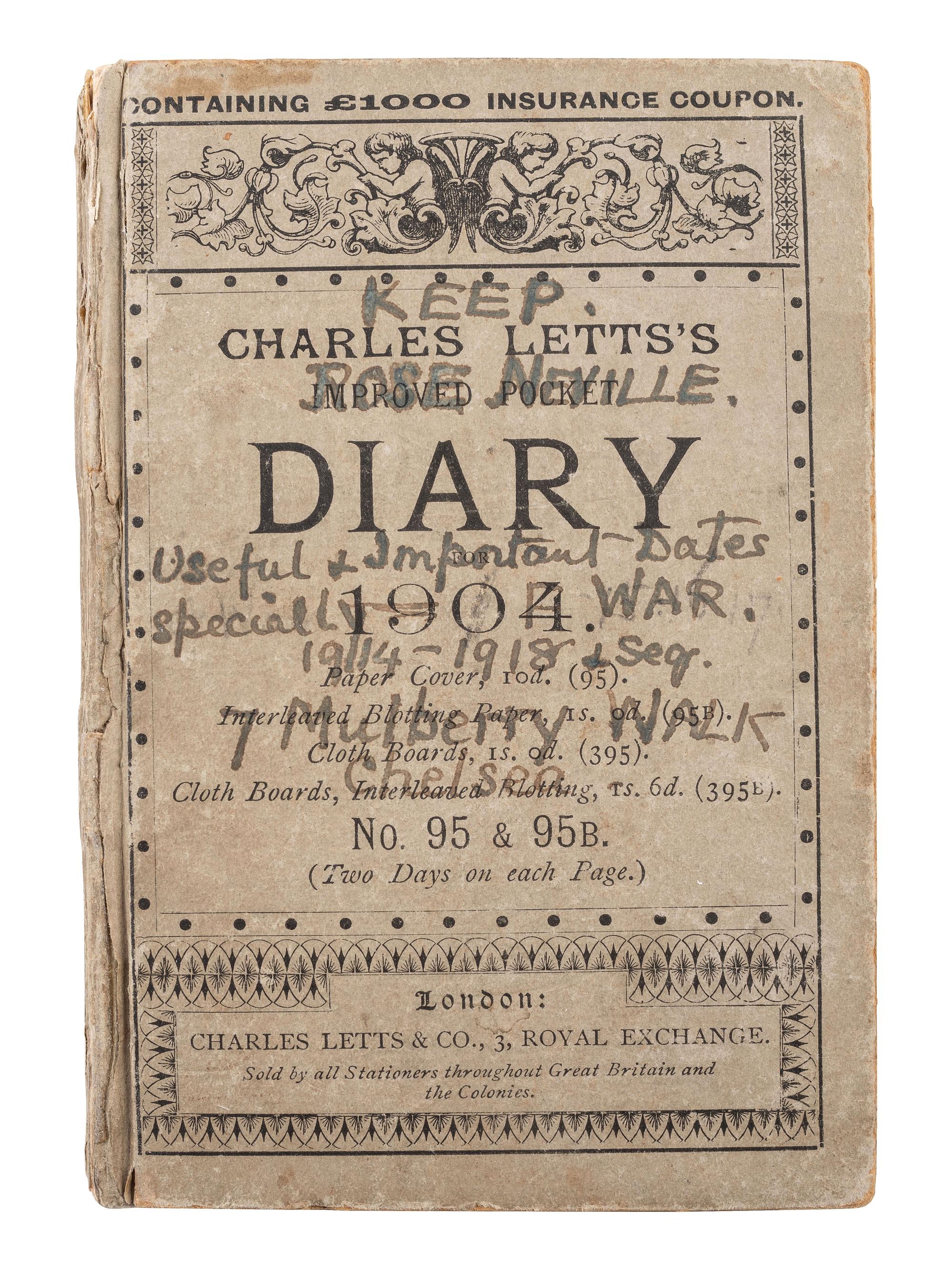 Diary of Rose Neville, 1912-34. A REMARKABLE WOMAN’S PERSPECTIVE OF WORLD WAR I AND WOMEN’S SUFFRAGE