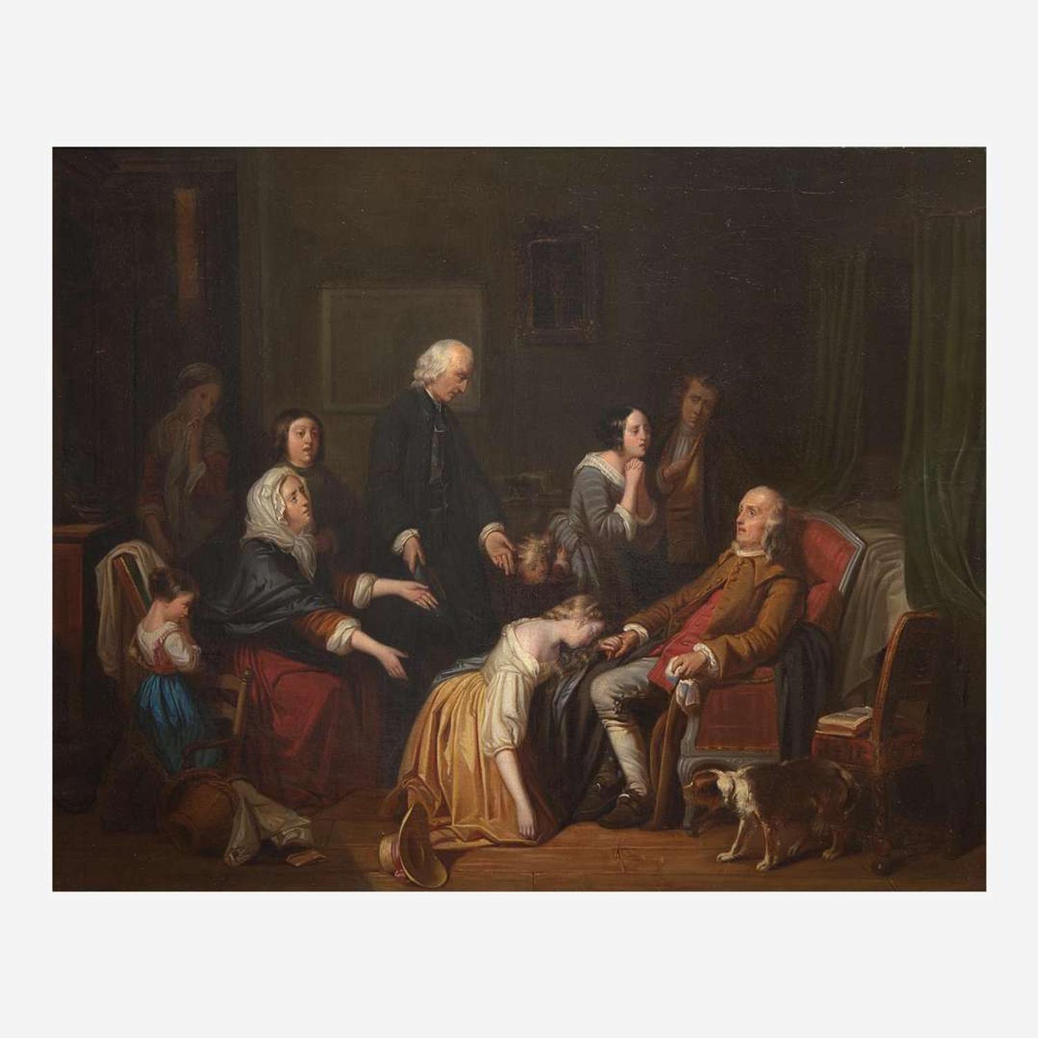 Manner of Junius Brutus Stearns (1810-1885) Benjamin Franklin (1706-1790) on His Deathbed