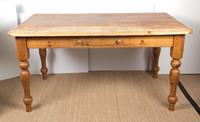 An American Pine Kitchen Table Height 30 x length 59 x width 37 1/2 inches. — 20TH CENTURY