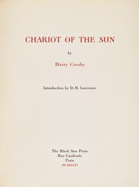 [Black Sun Press] Crosby, Harry. Collected Poems of Harry Crosby