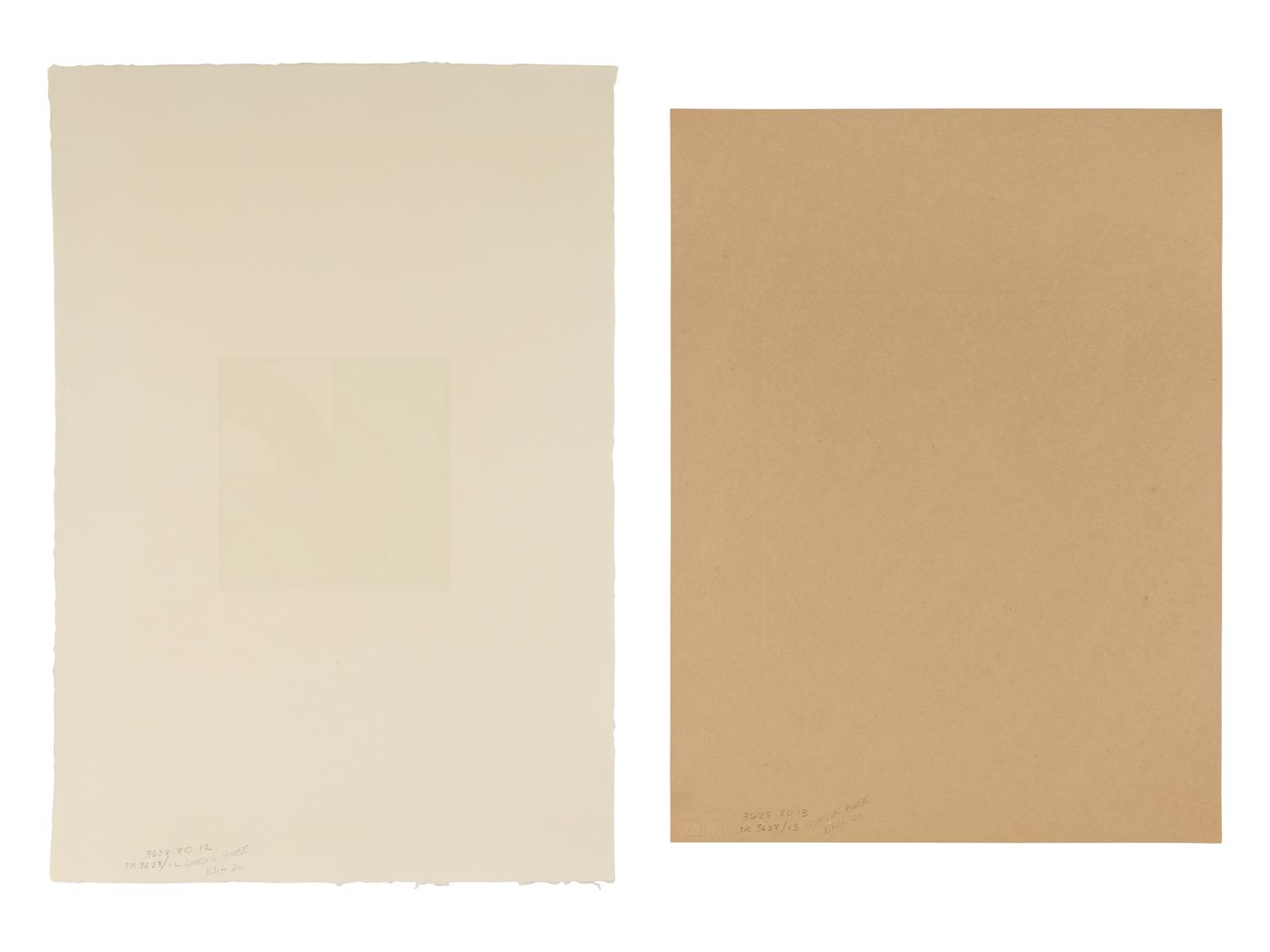 Quartered Arc and Black Quartered Arc (a pair of prints), 1970