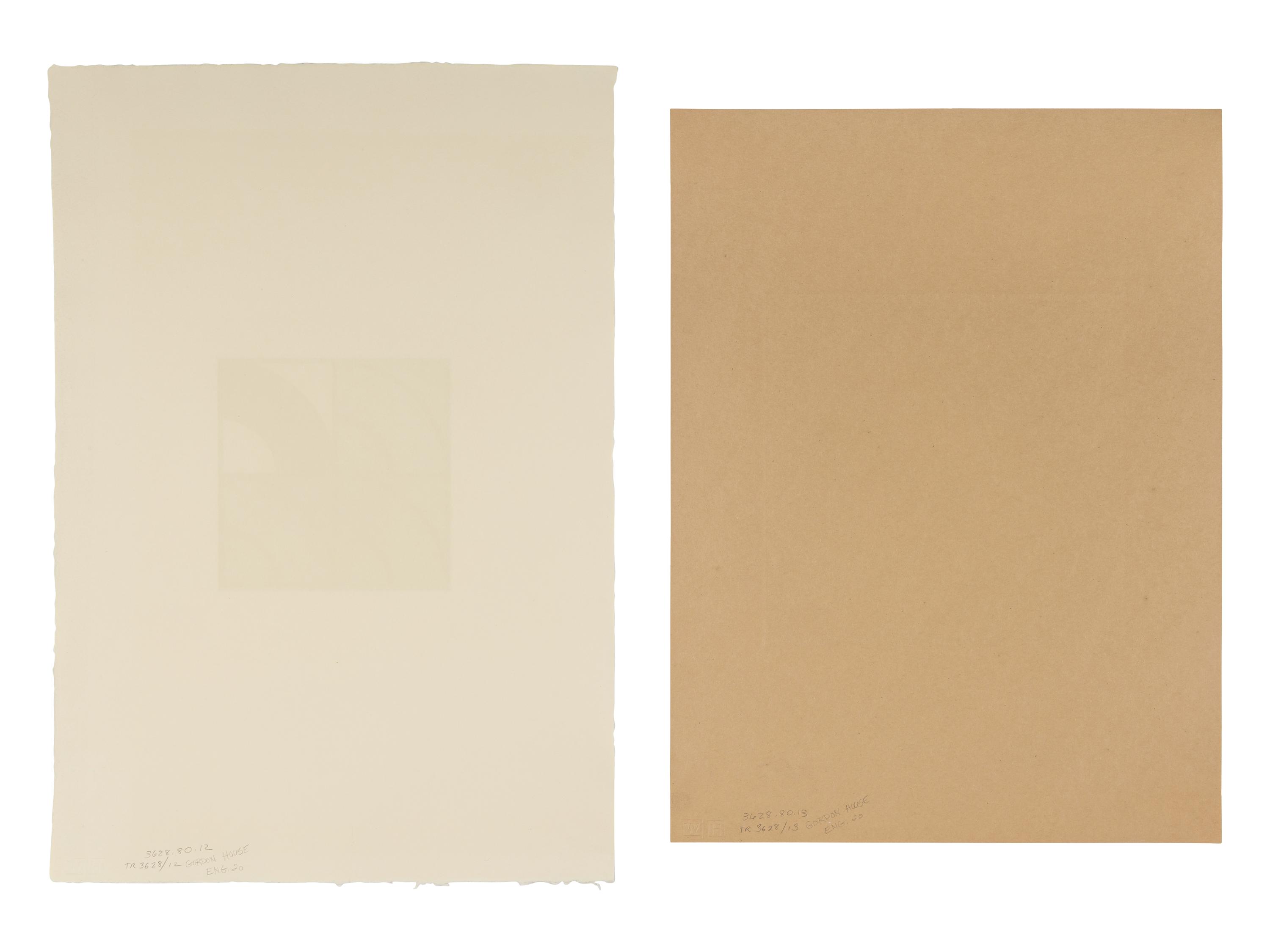 Quartered Arc and Black Quartered Arc (a pair of prints), 1970