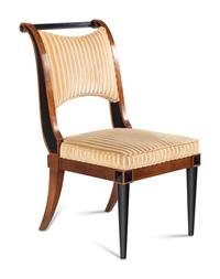 A Baker Mahogany and Part-Ebonized Side Chair