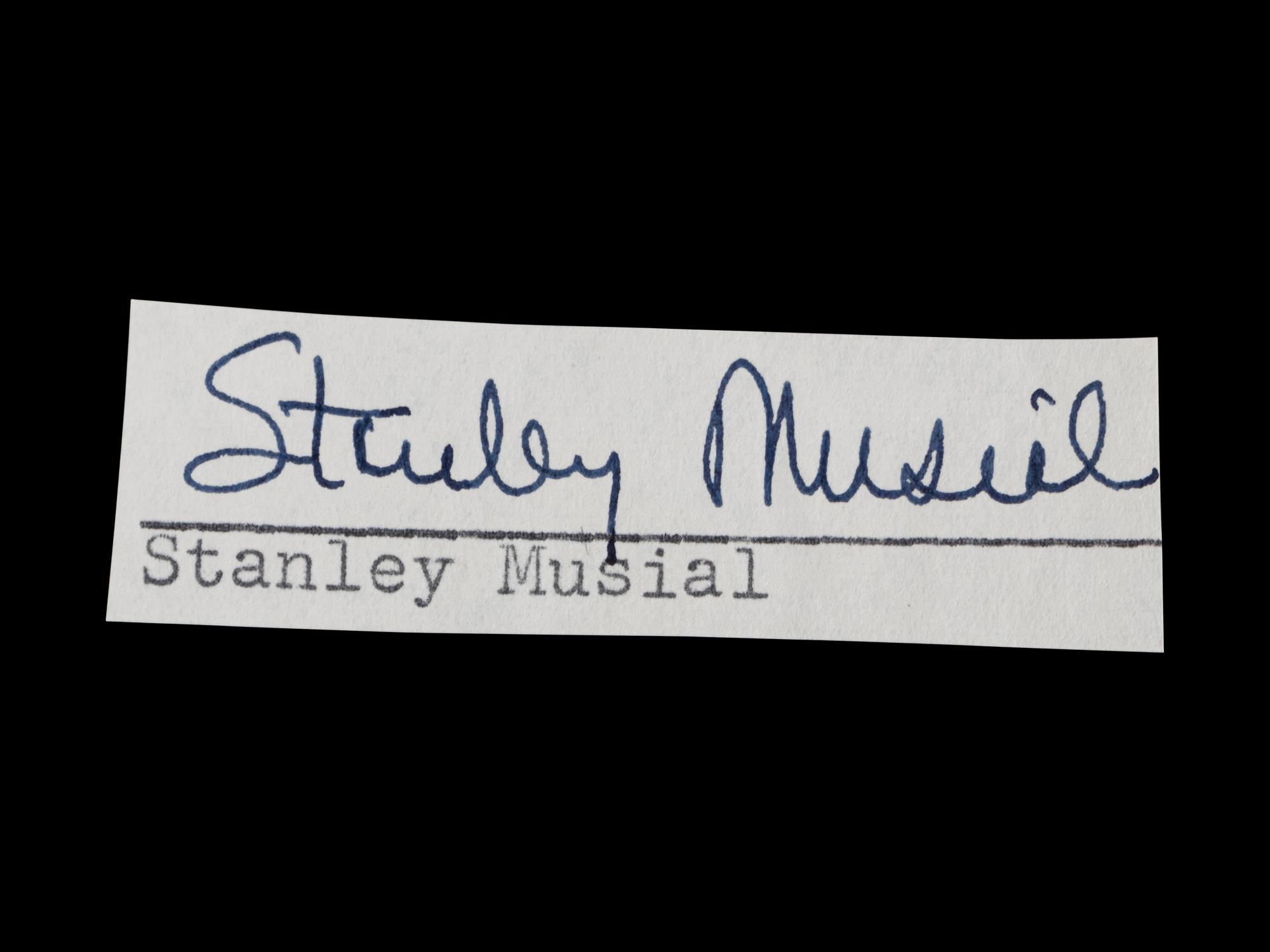 A Group of 10 Stan Musial Signed Autograph Cuts from The Collection of Stan Musial,