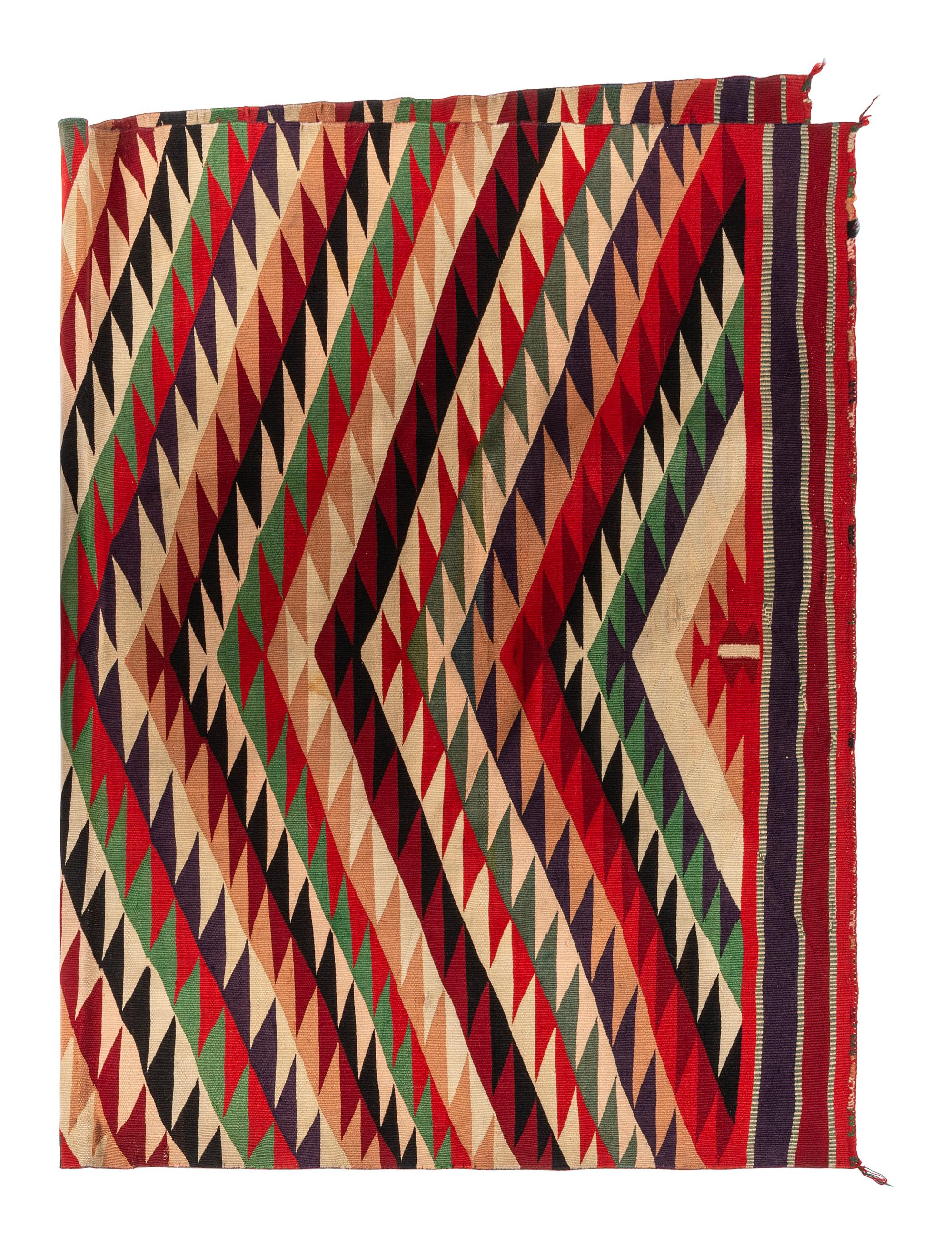 Navajo Germantown Eyedazzler Pattern Weaving / Rug