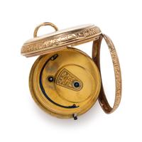 BRITISH, 18K YELLOW GOLD OPEN FACE POCKET WATCH