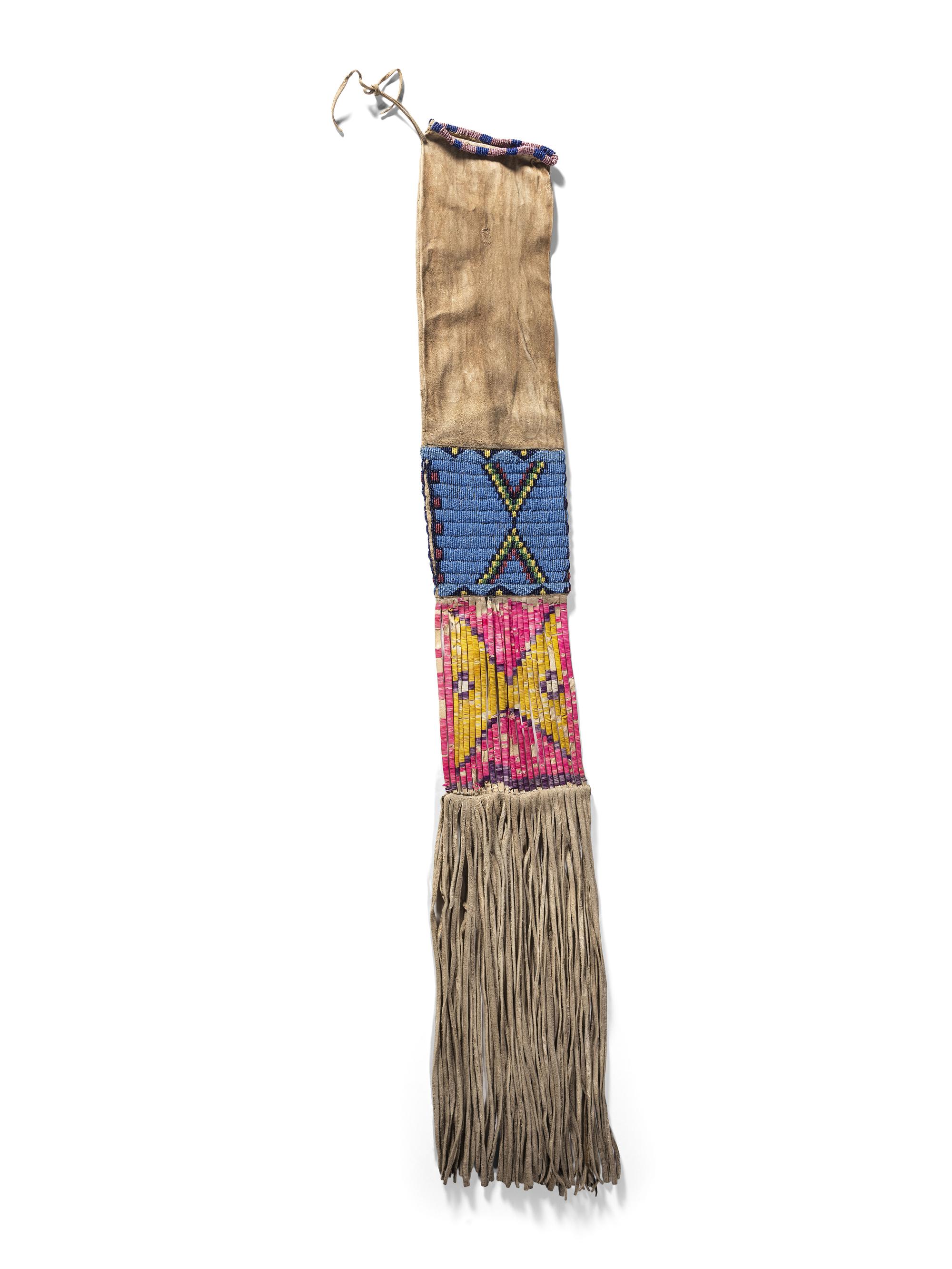 Sioux Beaded and Quilled Tobacco Bag