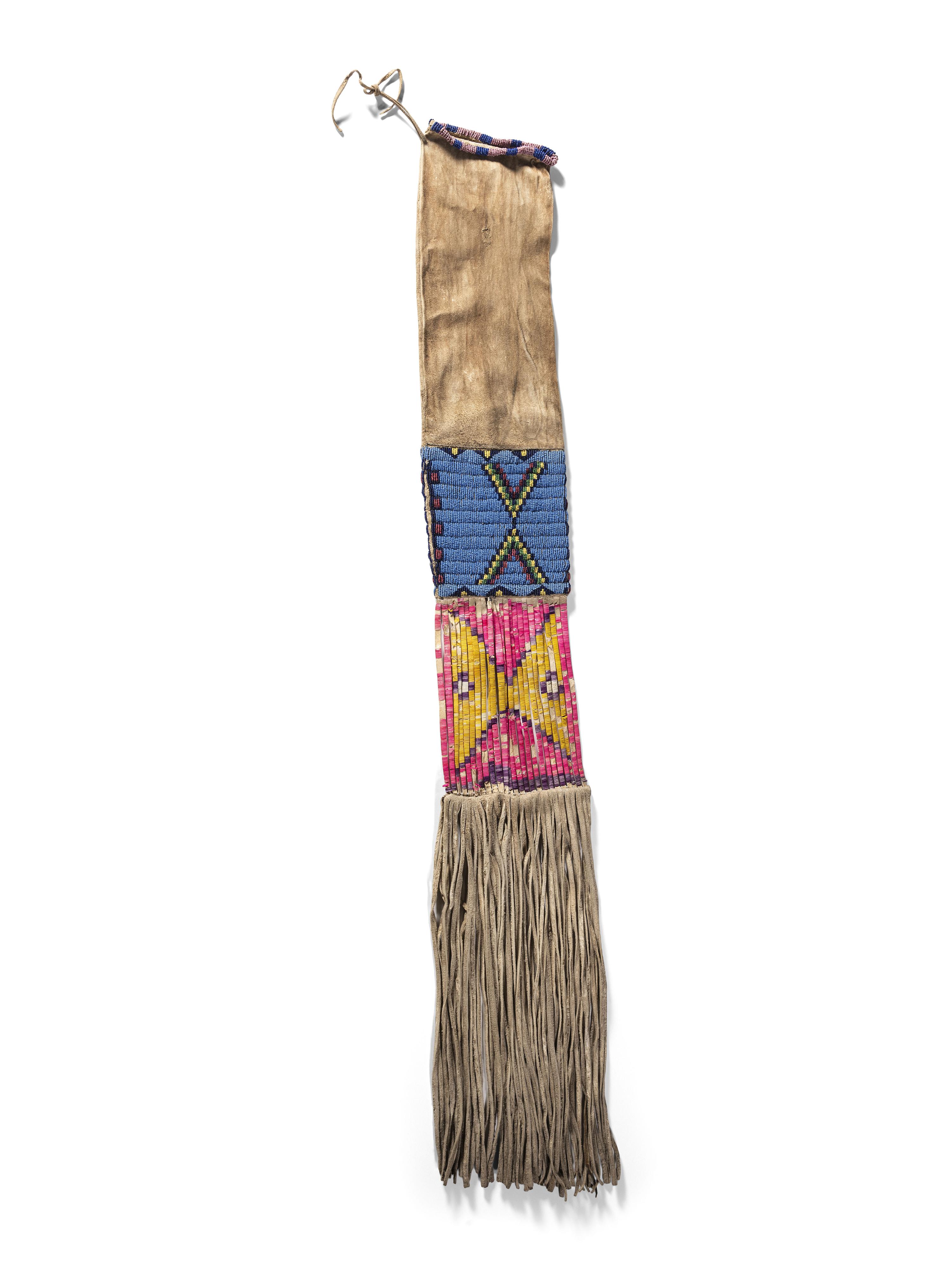 Sioux Beaded and Quilled Tobacco Bag