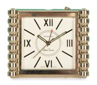 A Tiffany and Co. Travel Clock and Three Sets of Playing Cards