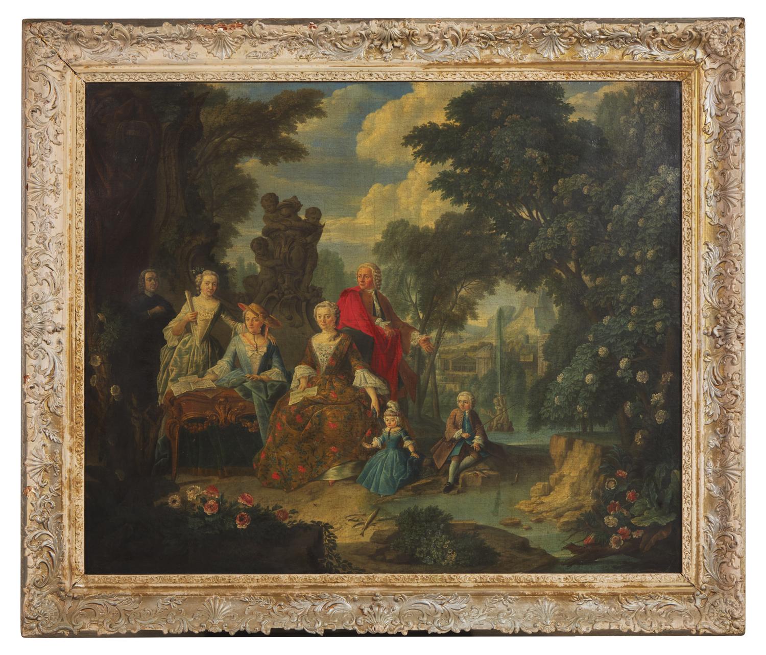 Circle of Jan Josef Horemans The Younger (Flemish, 1714–1790) — Elegant Figures in a Park