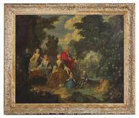 Circle of Jan Josef Horemans The Younger (Flemish, 1714–1790) — Elegant Figures in a Park