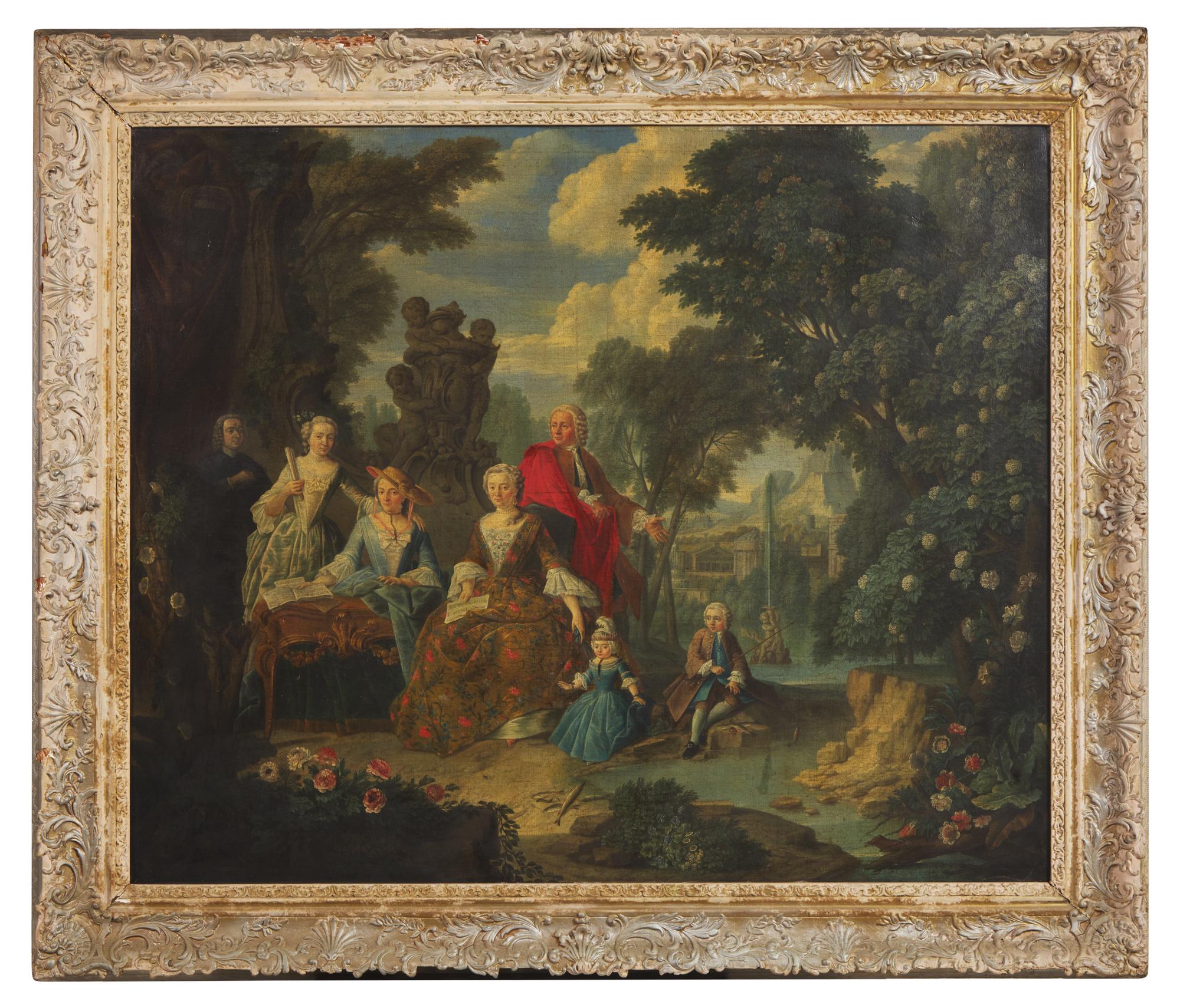 Circle of Jan Josef Horemans The Younger (Flemish, 1714–1790) — Elegant Figures in a Park