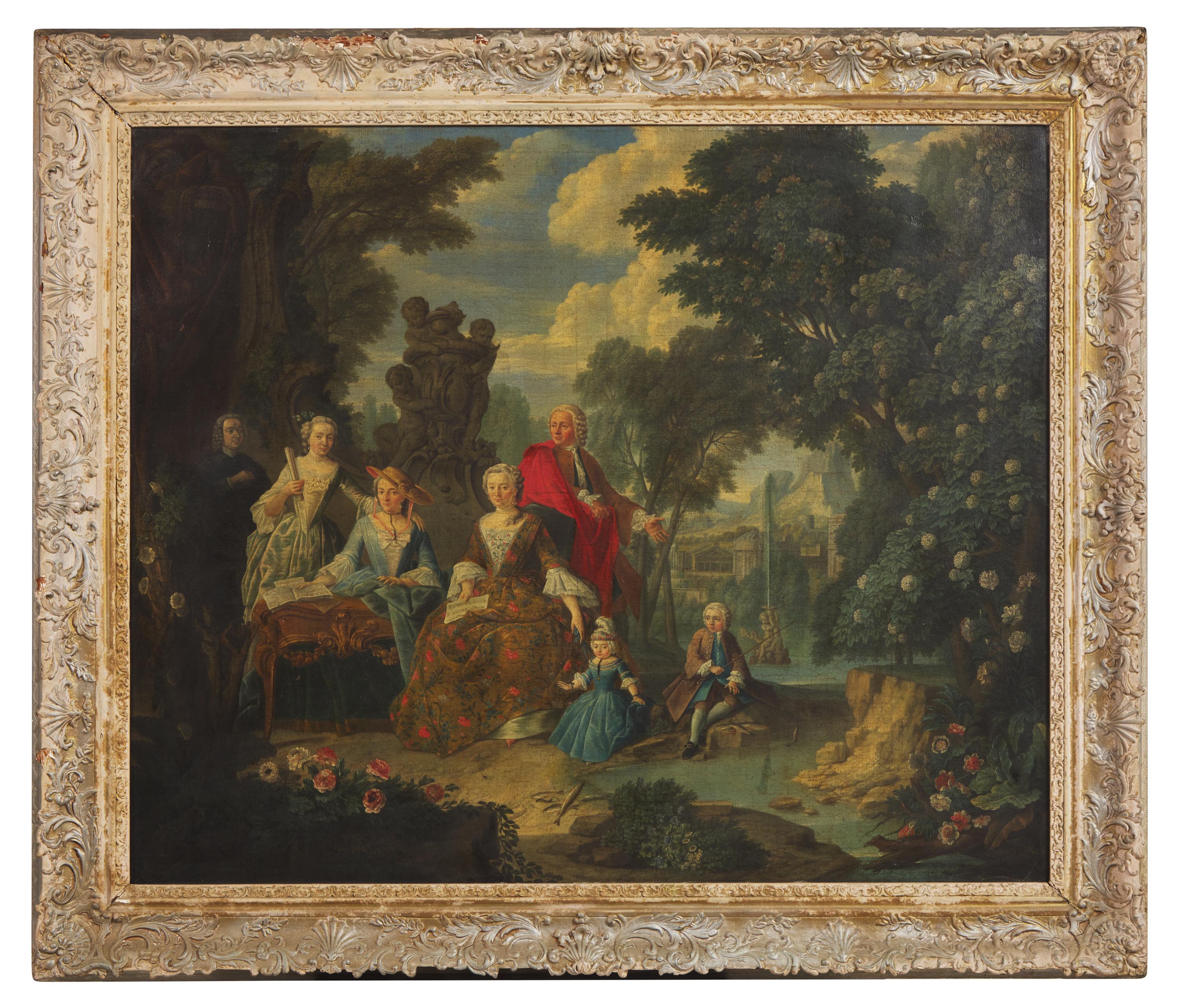 Circle of Jan Josef Horemans The Younger (Flemish, 1714–1790) — Elegant Figures in a Park