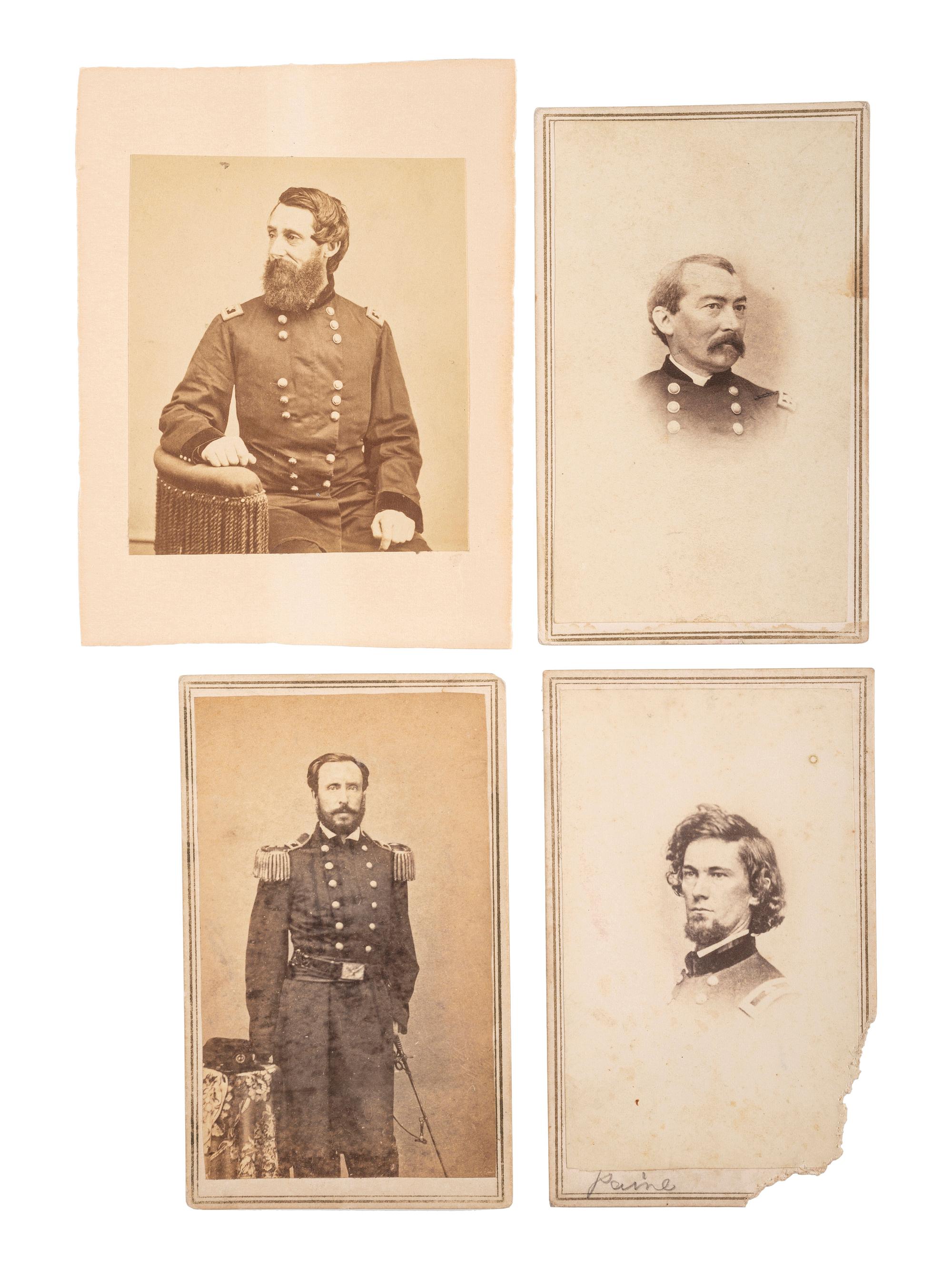[CIVIL WAR - LOUISIANA]. A group of 11 photographs of Union generals, many from the Department of the Gulf, incl. W.T. Sherman, Thomas Williams, KIA Baton Rouge, and Edward Molineux.