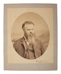 [WESTERN AMERICANA]. POWELL, John Wesley (1834-1902). Albumen photograph signed ("J.W. Powell"). Ca 1890s.