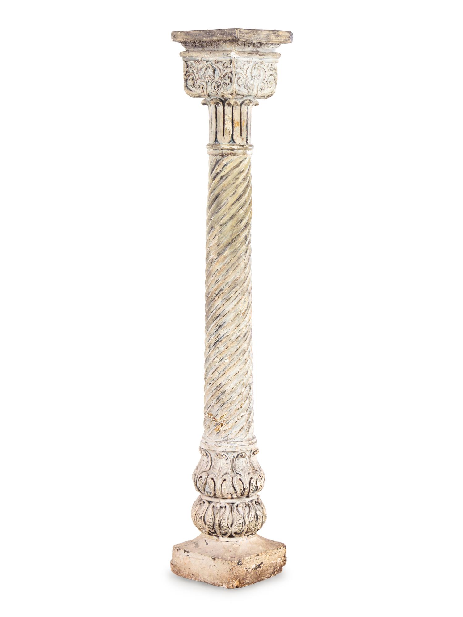 A Continental Cast Plaster Column