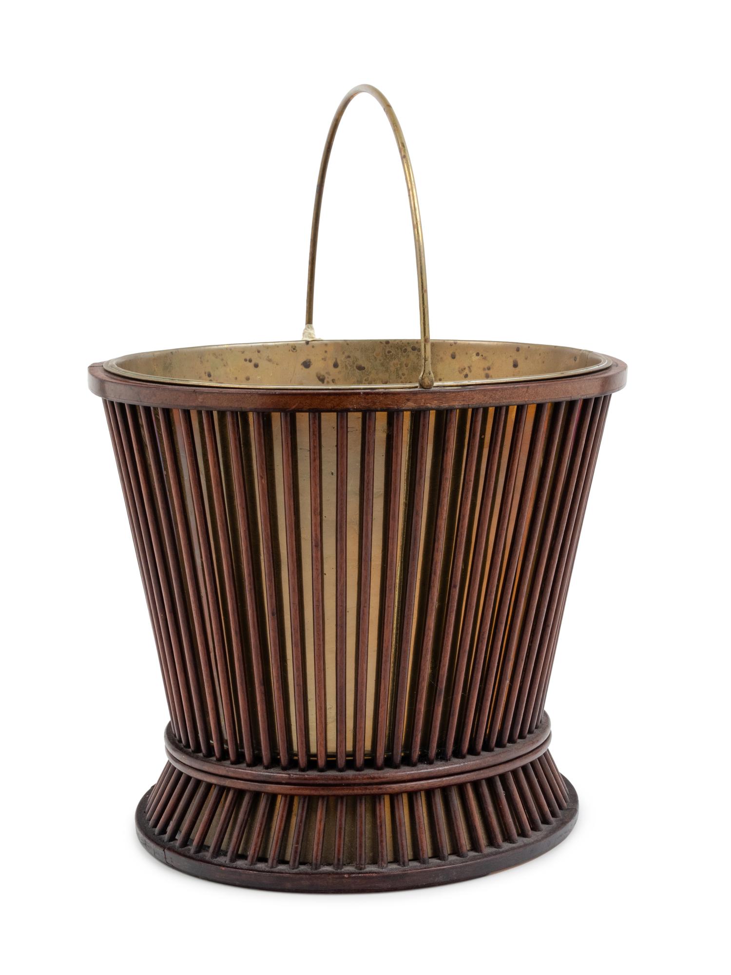 A George III Mahogany and Brass Peat Pail
