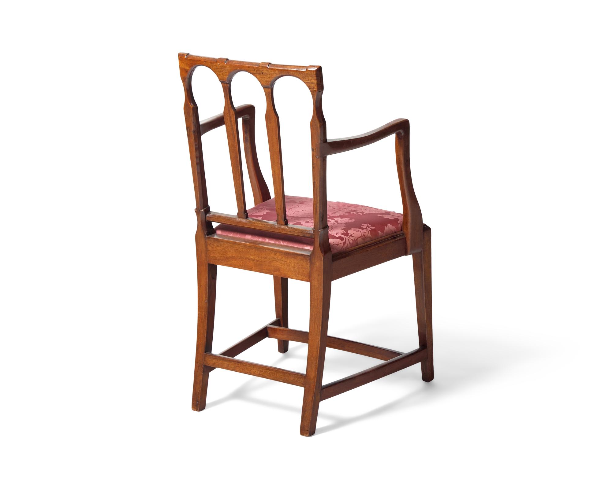 A Federal Carved Walnut Armchair