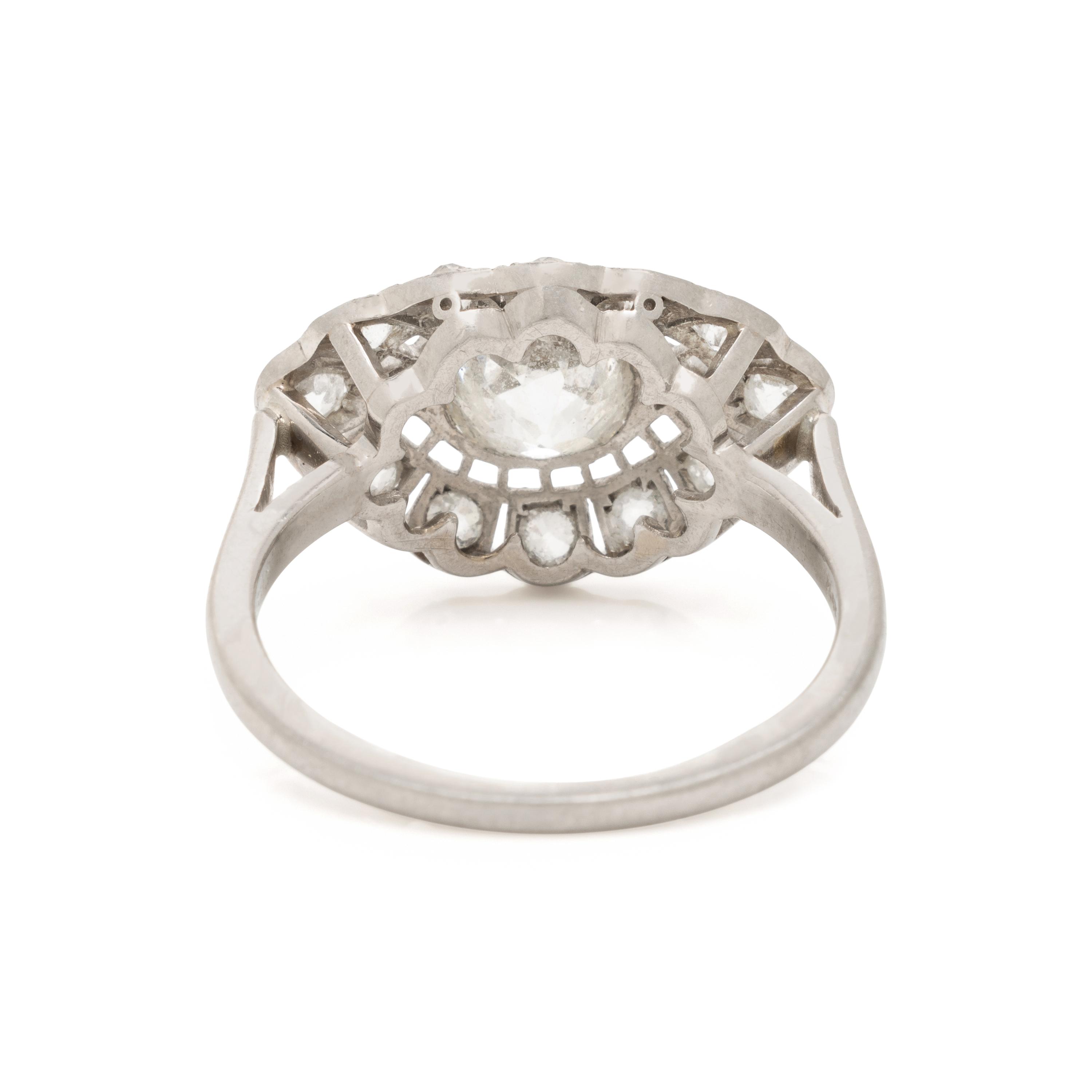 Diamond and Platinum Ring